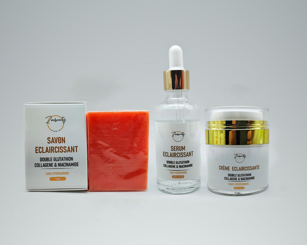 Trio Visage Éclat ZOEVBEAUTY – Savon + Sérum + Crème